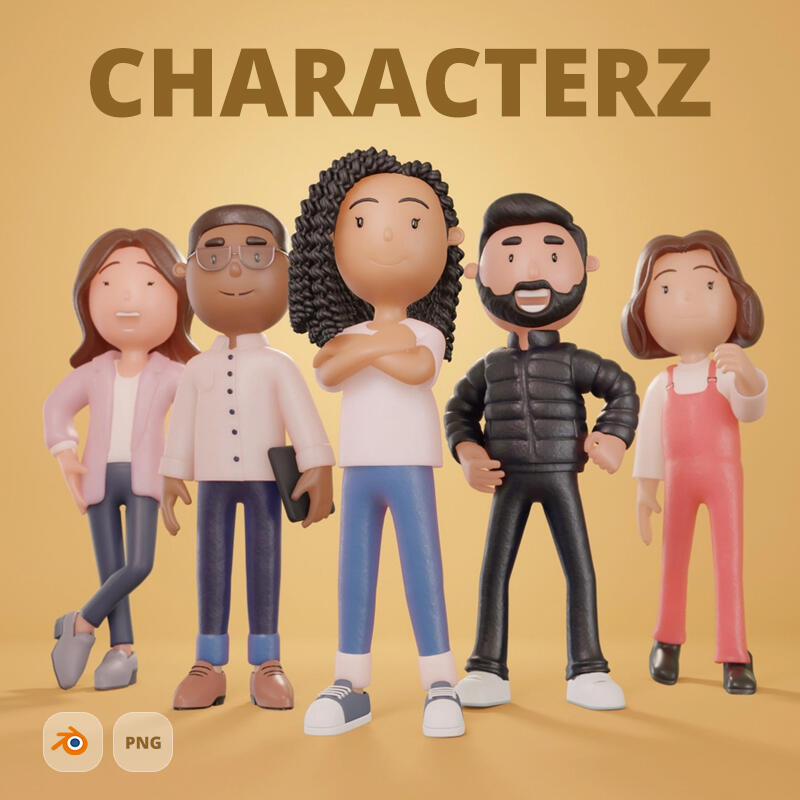 CHARACTERZ - The biggest 3D illustration library in the world